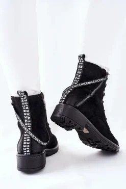 Online Buty damskie Vinceza Botki Damskie Workery Czarne Goorey