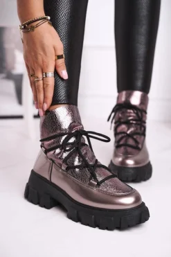 Czarne Botki|Botki Zimowe Damskie><noscript><img width=