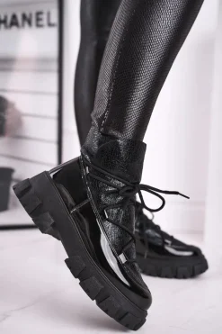 Sale Botki Damskie Wsuwane Rochelle Czarne Damskie Czarne Botki|Botki Zimowe Damskie