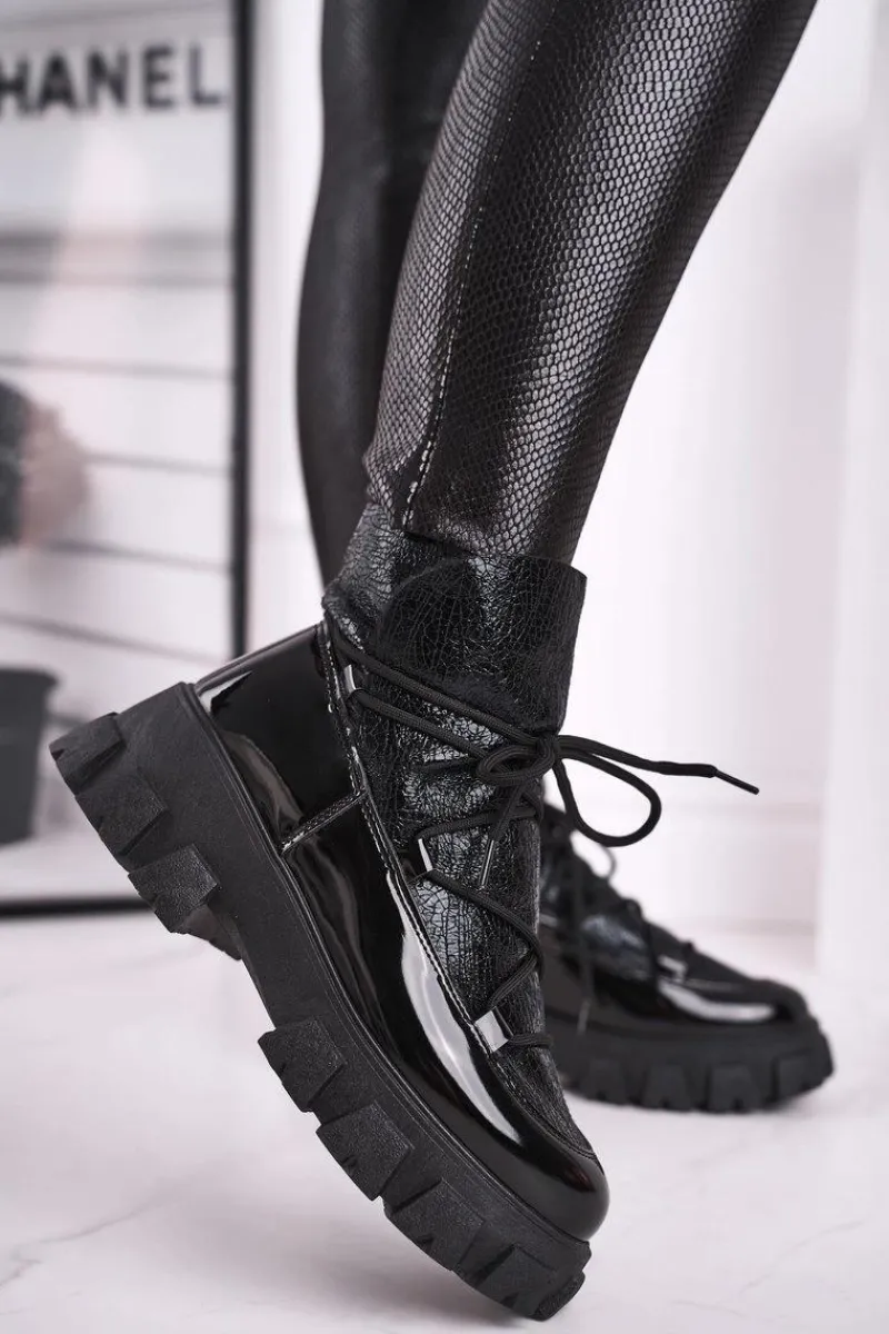 Sale Botki Damskie Wsuwane Rochelle Czarne Damskie Czarne Botki|Botki Zimowe Damskie