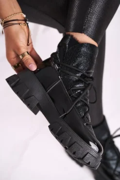 Sale Botki Damskie Wsuwane Rochelle Czarne Damskie Czarne Botki|Botki Zimowe Damskie