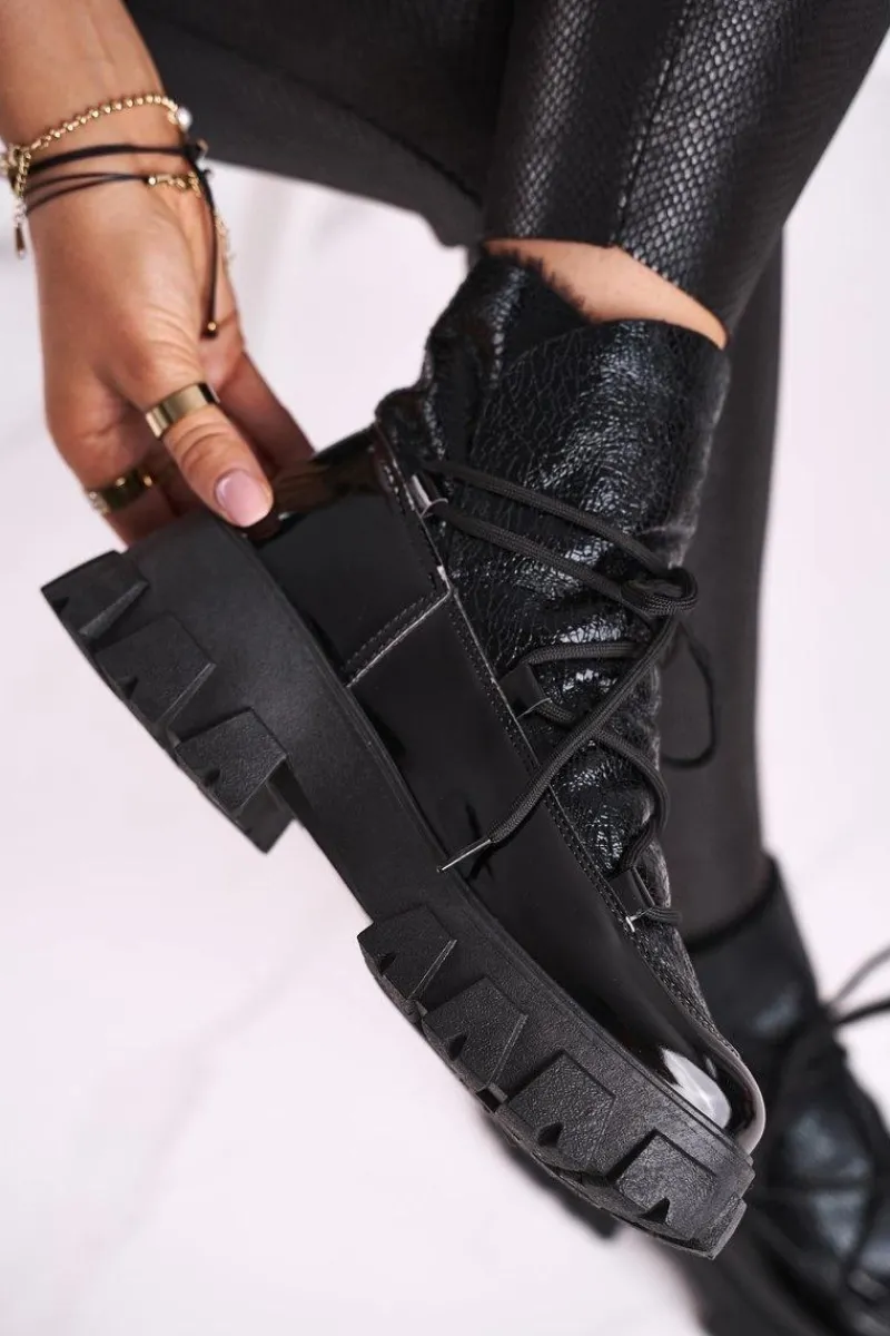 Sale Botki Damskie Wsuwane Rochelle Czarne Damskie Czarne Botki|Botki Zimowe Damskie