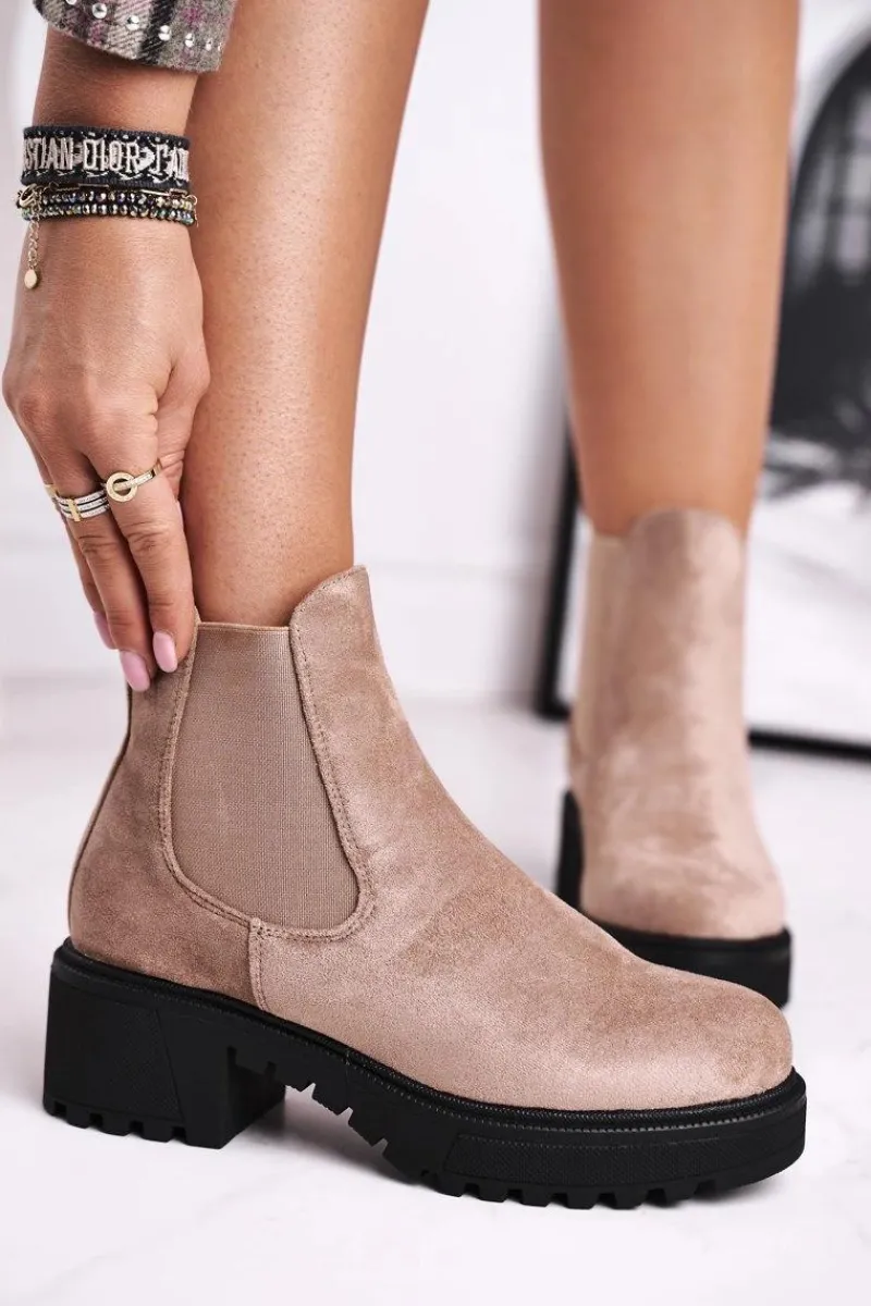 Sale Botki Damskie Wysokie Sztyblety Sidamo Beżowe Damskie Czarne Botki|Botki Zimowe Damskie