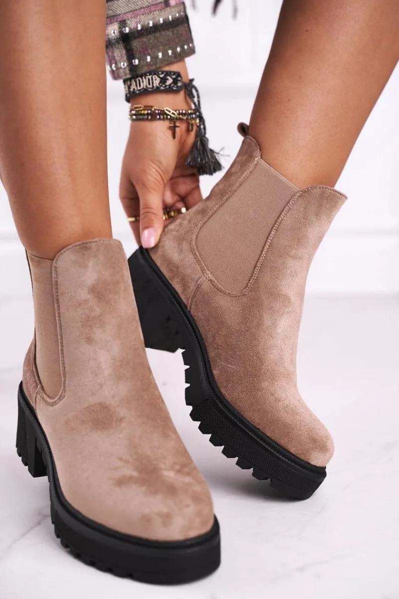 Sale Botki Damskie Wysokie Sztyblety Sidamo Beżowe Damskie Czarne Botki|Botki Zimowe Damskie