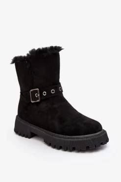 Damskie Trapery|Czarne Botki>Buty damskie Vinceza Botki Damskie Z Futerkiem Na Suwak Czarne Morcos