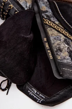 Botki Ocieplane|Botki Maciejka></noscript>Maciejka Botki Damskie Z Naturalnej Skóry 07097-01 Czarno-Złote