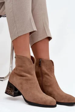 Botki Ocieplane|Botki Skórzane></noscript>Buty damskie Vinceza Botki Damskie Z Naturalnego Zamszu Na Obcasie Ocieplane Vinceza 66806 Camel Beżowy