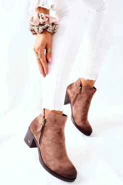 Czarne Botki|Botki Zimowe Damskie><noscript><img width=