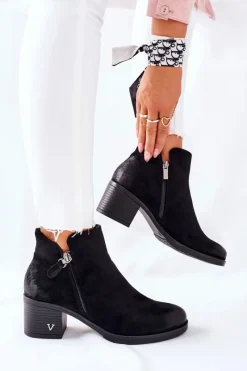 Clearance Botki Damskie Zamszowe Czarne Bellarena Damskie Czarne Botki|Botki Zimowe Damskie