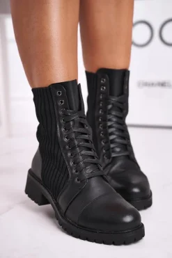 Damskie Trapery|Botki Sznurowane><noscript><img width=