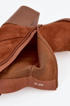 Discount Botki Kowbojki Damskie Na Słupku Camel Jessa Damskie Botki Na Słupku|Botki Na Obcasie