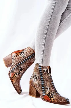 Botki Na Słupku|Brązowe I Beżowe Botki><noscript><img width=