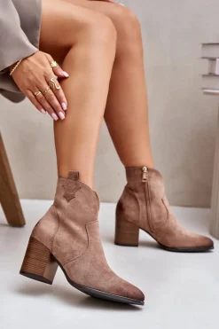 Czarne Botki|Botki Zimowe Damskie><noscript><img width=