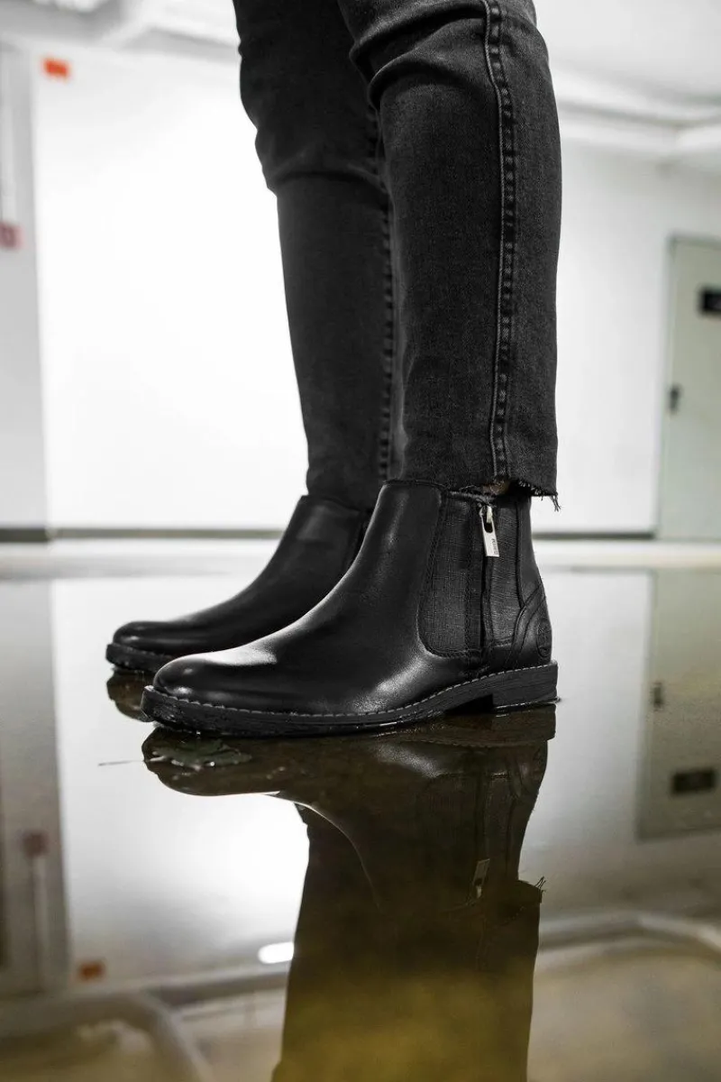 Best Big Star Shoes Botki Męskie Skórzane Trzewiki Big Star Czarne EE174287