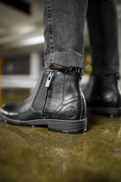 Best Big Star Shoes Botki Męskie Skórzane Trzewiki Big Star Czarne EE174287