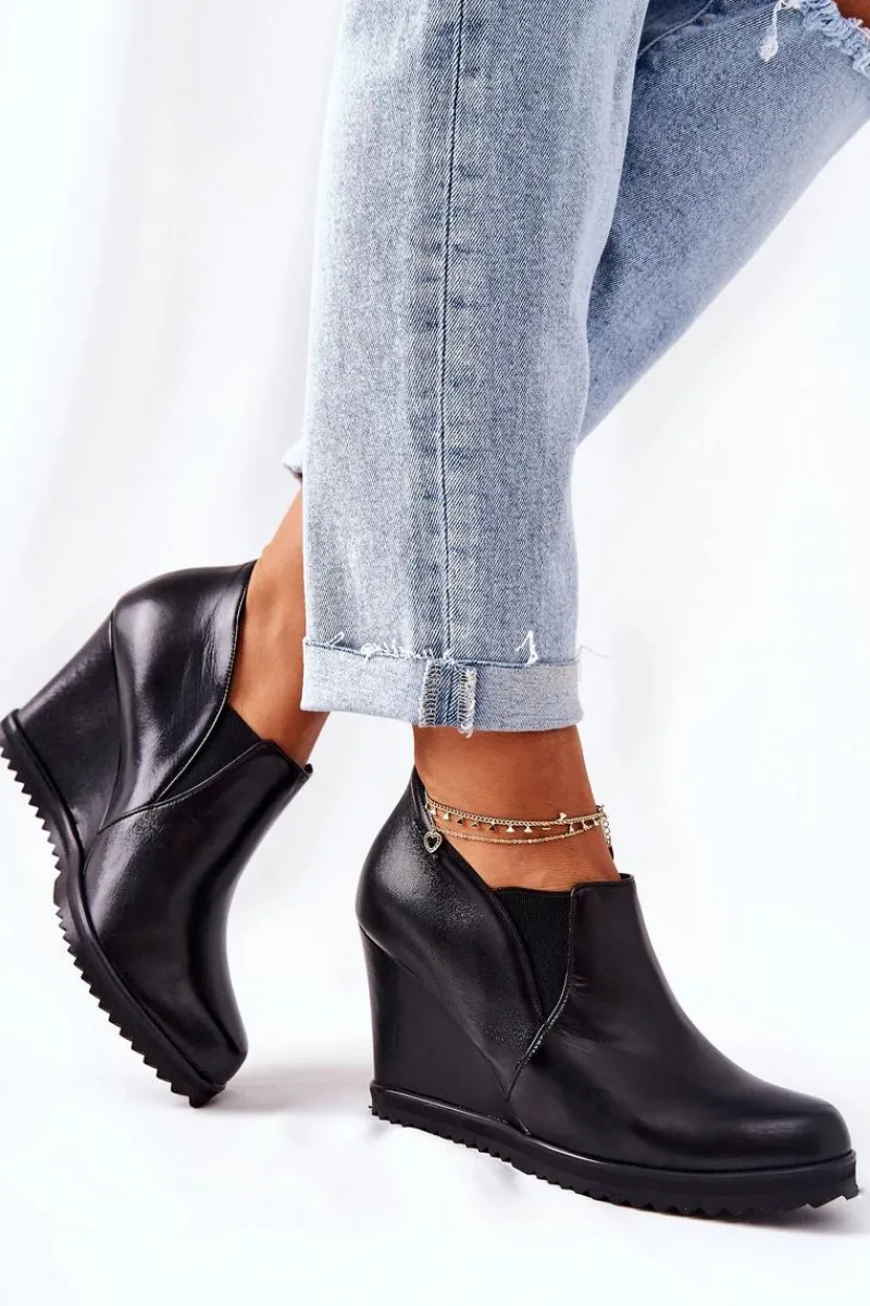 Best Monnari Botki Na Koturnie M79/1 Czarne