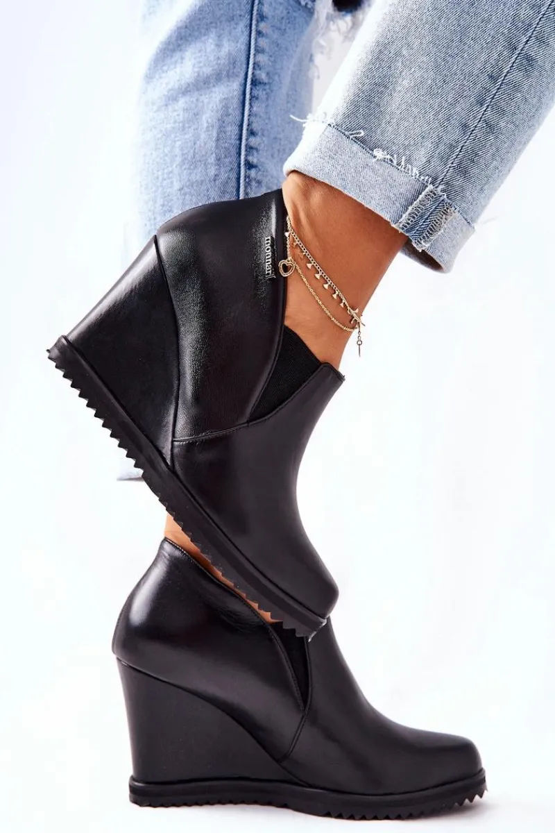 Best Monnari Botki Na Koturnie M79/1 Czarne