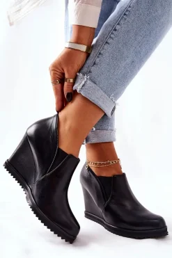 Best Monnari Botki Na Koturnie M79/1 Czarne