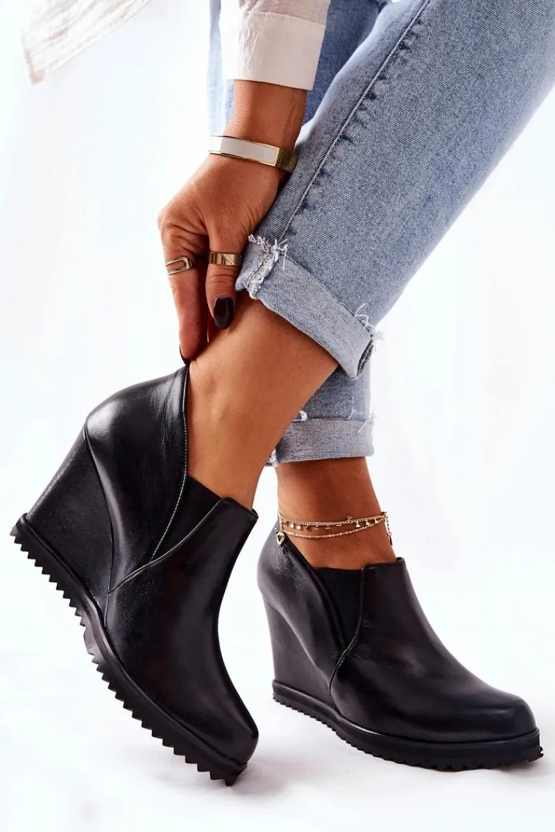 Best Monnari Botki Na Koturnie M79/1 Czarne