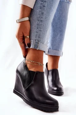 Best Monnari Botki Na Koturnie M79/1 Czarne