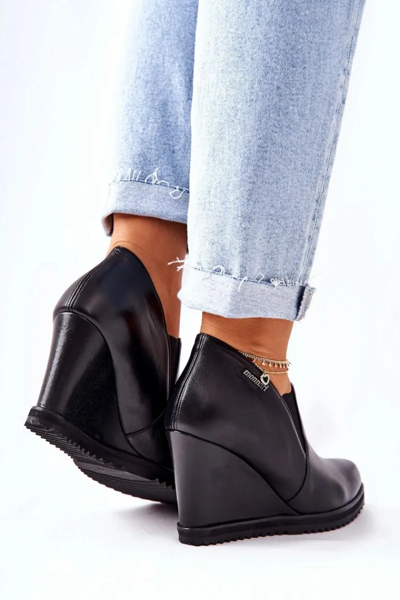 Best Monnari Botki Na Koturnie M79/1 Czarne