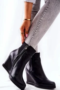 Best Monnari Botki Na Koturnie 1010-020 Czarne