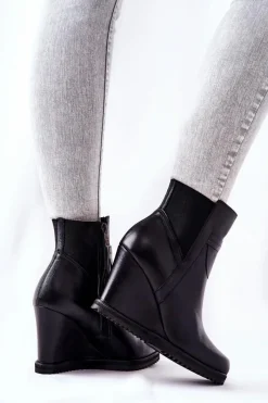 Best Monnari Botki Na Koturnie 1010-020 Czarne