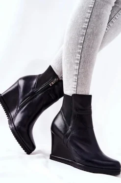 Best Monnari Botki Na Koturnie 1010-020 Czarne