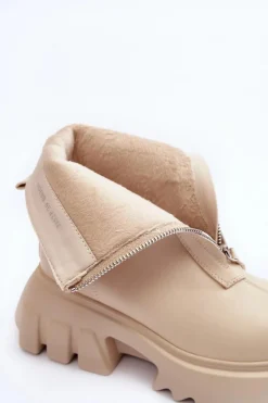 Brązowe I Beżowe Botki|Botki Płaskie><noscript><img width=