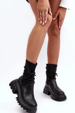 Botki Ocieplane|Czarne Botki><noscript><img width=