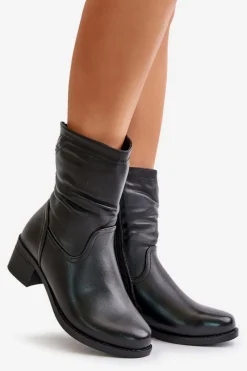 Botki Ocieplane|Botki Skórzane></noscript>Buty damskie Vinceza Botki Na Niskim Obcasie Ocieplane Futerkiem Vinceza 85155 Czarne