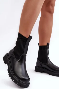 Czarne Botki|Botki Płaskie><noscript><img width=