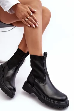 Czarne Botki|Botki Płaskie><noscript><img width=