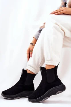 Botki Na Koturnie|Czarne Botki><noscript><img width=