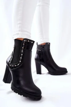 Botki Na Słupku|Czarne Botki><noscript><img width=