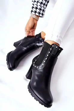 Botki Na Słupku|Czarne Botki><noscript><img width=