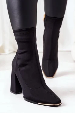 Botki Na Słupku|Czarne Botki><noscript><img width=