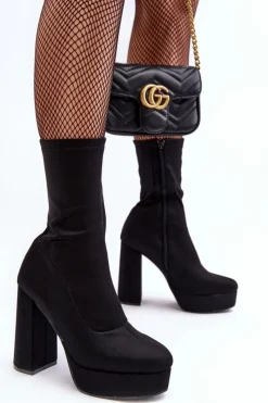 Botki Na Słupku|Czarne Botki><noscript><img width=