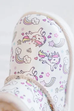 Hot Boto Botki Śniegowce Dziecięce Wzorzyste Beżowe Elenet