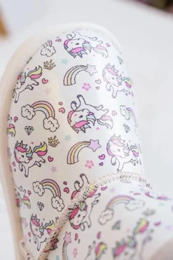 Hot Boto Botki Śniegowce Dziecięce Wzorzyste Beżowe Elenet