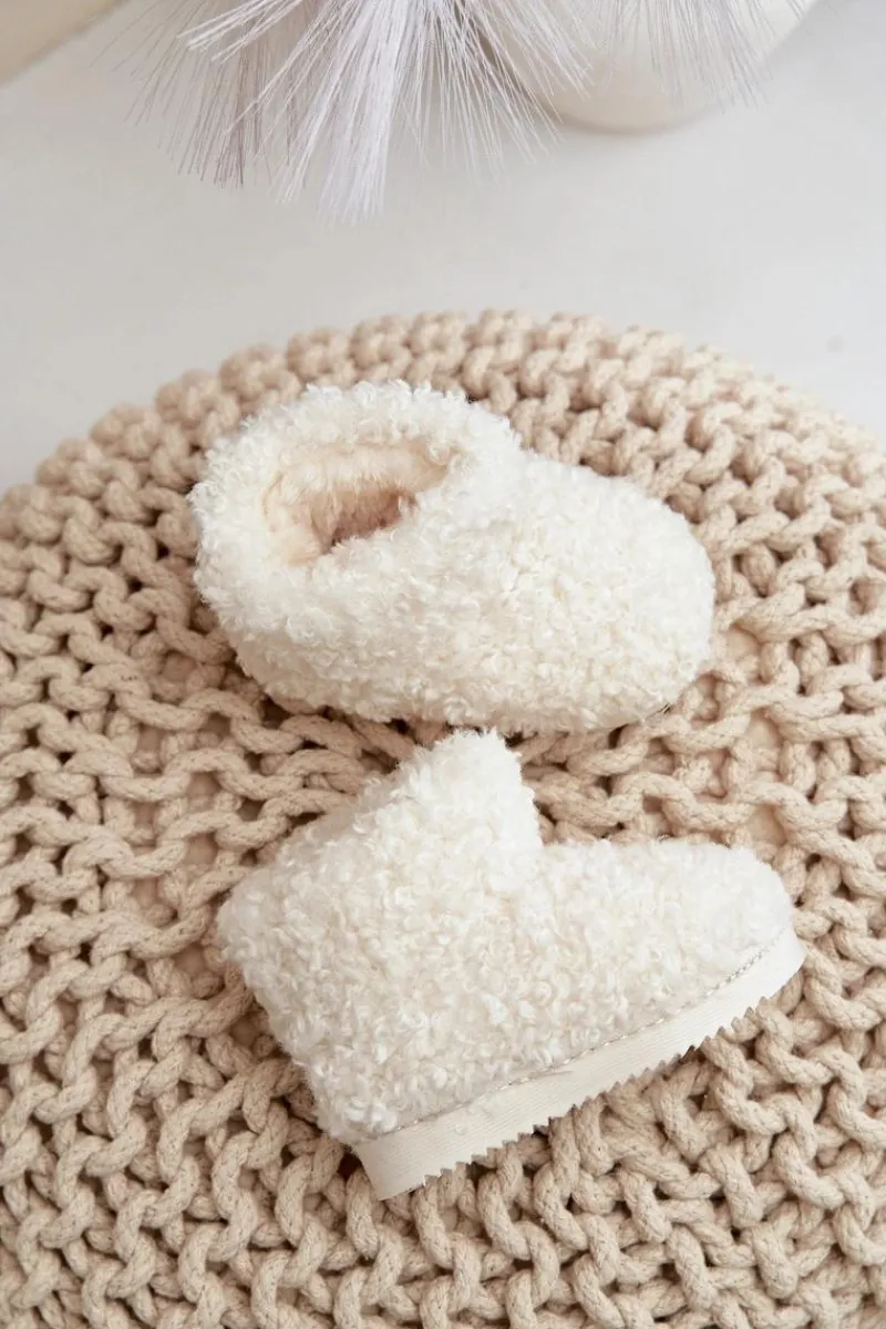 Dziewczęce|Chłopięce>Boto Botki Śniegowce Dziecięce Z Futerkiem Typu Baranek Jasnobeżowe Mevael