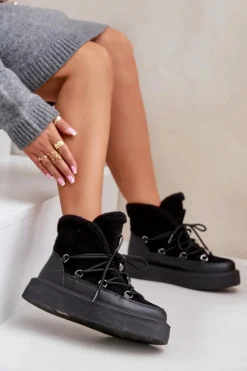 Śniegowce Damskie|Brązowe I Beżowe Botki><noscript><img width=