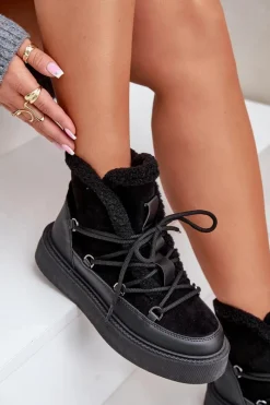 Śniegowce Damskie|Brązowe I Beżowe Botki><noscript><img width=