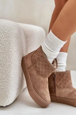 Śniegowce Damskie|Botki Płaskie><noscript><img width=