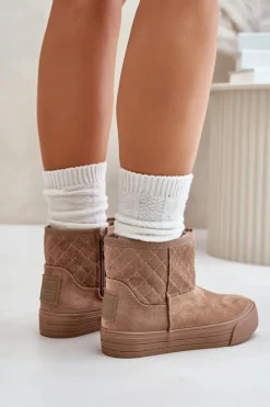 Śniegowce Damskie|Botki Płaskie><noscript><img width=