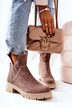 Czarne Botki|Botki Zimowe Damskie><noscript><img width=