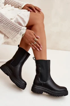 Czarne Botki|Botki Płaskie><noscript><img width=