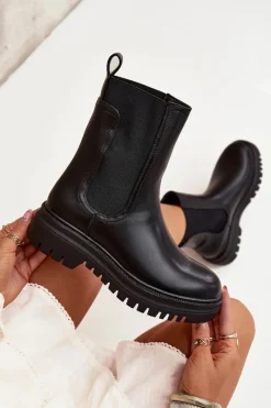 Czarne Botki|Botki Płaskie><noscript><img width=