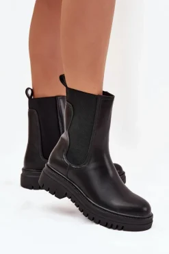 Czarne Botki|Botki Płaskie><noscript><img width=