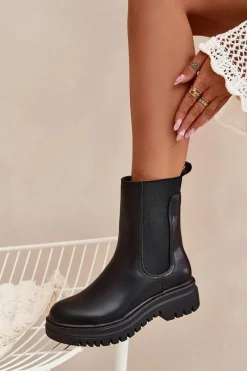 Czarne Botki|Botki Płaskie><noscript><img width=